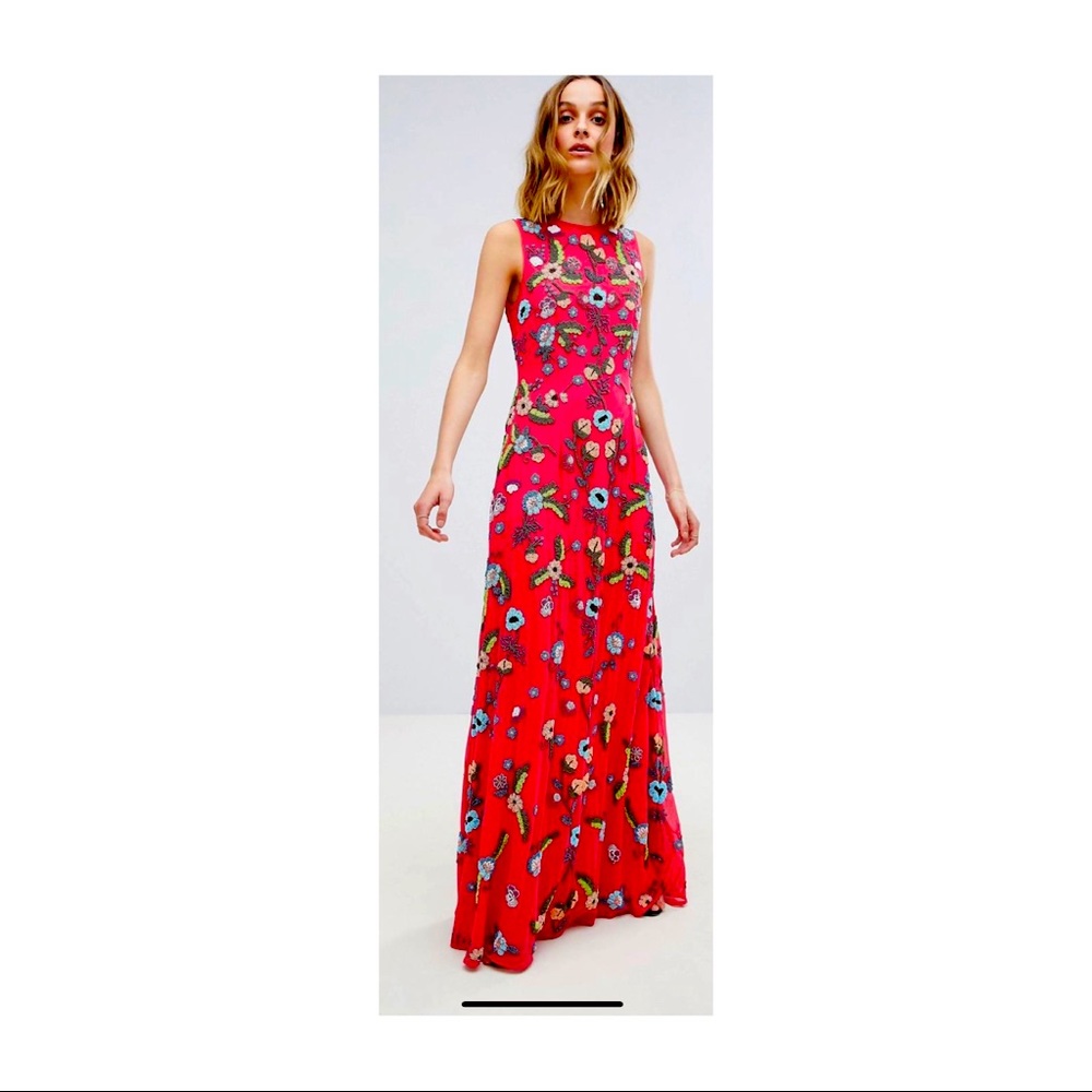 Frock and frill premium embellised maxi dress